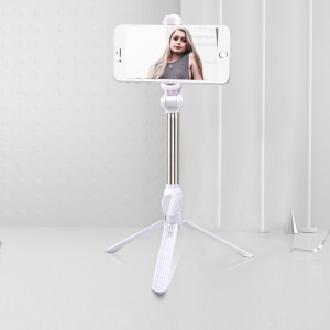 Support de téléphone portable en direct pour trépied Bluetooth XT10 Selfie Stick (blanc) SH801B397-20