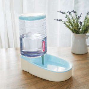 Abreuvoir pour chat et chien Hipidog Pet Automatic Feeder Bol d'alimentation Seau de stockage de céréales combiné (Fontaine à boire (Bleu)) SH701A700-20