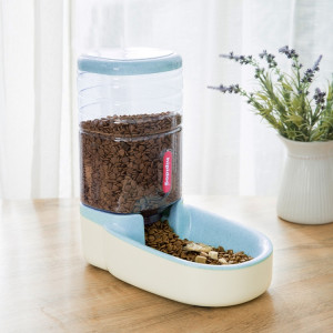 Mangeoire automatique Hipidog Pet Abreuvoir pour chat et chien Bol d'alimentation Seau de stockage de céréales combiné (Mangeoire (Bleu)) SH701E1053-20