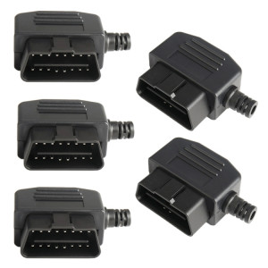 5 PCS 16PIN voiture connecteur mâle OBD2 connecteur prise + coque + carte de ligne + vis OBD prise J1962M SH72741510-20
