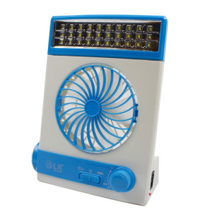 Ventilateur solaire quatre en un avec fonction de lampe de poche, prise CN (bleu) SH401B934-20