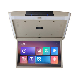 Écran de plafond TV monté sur voiture 17,3 pouces Système de divertissement arrière Android 9.0 Version WIFI 2 + 16G (beige) SH401B113-20