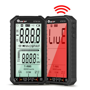 TOOLTOP ET8134 Multimètre plein écran LCD 4,7 pouces avec fonction d'alarme de changement de couleur SH3005241-20