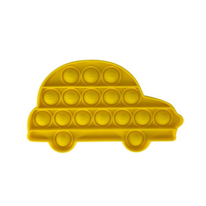 5 PCS Child Mental Bureau de bureau Éducatif Jouets Silicone Presse-plan de la silicone Jeu, Style: Voiture (Jaune) SH40191480-20