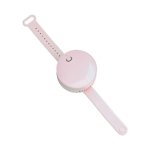 G3 Portable Outdoor Kids USB Mini Miroir Ventilateur de montre sans feuilles (rose) SH601B1228-20