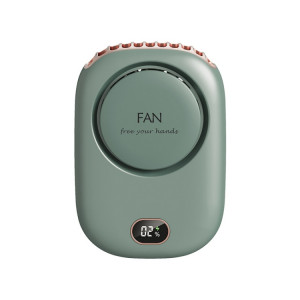DQ203 Lazy Hanging Neck Fan USB Mini Desktop Large Wind Fan(Green) SH401C1986-20