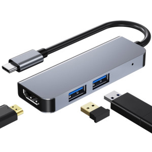 3 en 1 USB-C / TYPE-C à 4K HDMI + 2 ports USB 3.0 Ports Station d'accueil de moyeu multifonctionnel SH0897334-20
