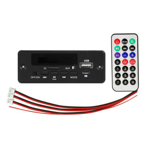 Dossier 5 / 12V Lecture avec amplificateur de puissance Board de décodage MP3 avec une carte mère d'appel d'enregistrement avec Bluetooth (Noir) SH201A539-20