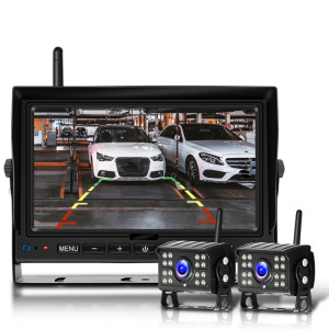 7 pouces Digital Wireless Inverser Image 1080P Système vidéo Système de surveillance de la surveillance du camion de camion 2 division + 2 nuits caméra vidéo SH14021503-20