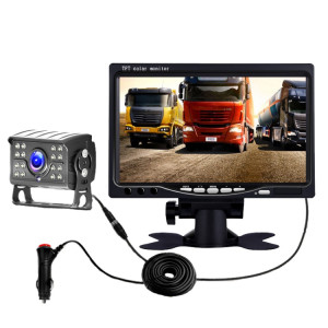 Big Truck 7 pouces Affichage Night Vision Caméra Système de surveillance de la voiture HD HD Vidéo inversée, Résolution: 1024 x 600 SH18021822-20