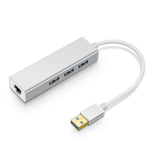 YH-U1009 3 x USB 3.0 + RJ45 à USB 3.0 HUB SANS STRONDONNÉE externe pour ordinateurs portables, Livraison de couleurs aléatoires SH94711656-20
