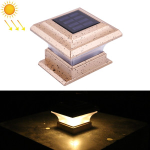 28LM Colonne solaire extérieure Villa Villa Villa Bois Pile Light Jardin Paysage Lampe de clôture (lumière jaune chaude) SH501B1865-20