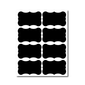 50 ensembles de bouteille amovible étanche effaçable PVC Blackboard Sticker 8pcs / Set 190x245mm SH6211614-20