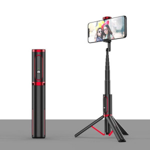 Bluetooth Selfie Stick avec Trépied Multi-Fonctionnalité Téléphone mobile Fill Light Live Support (Passion Red) SH001A948-20