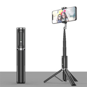 Bluetooth Selfie Stick avec Trépied Multi-Fonctionnalité Téléphone mobile Fill Light Light Live Support (Noir) SH001B529-20