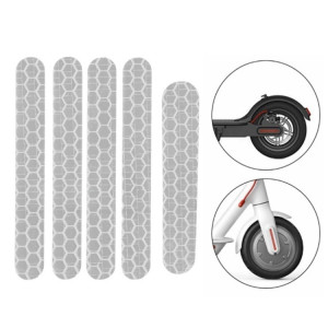 5 PCS Scooter Stickers Curseur réfléchissant Scooter Scooter ScanGuard Sticker réfléchissant pour Ninebot ES1 (blanc) SH18081751-20