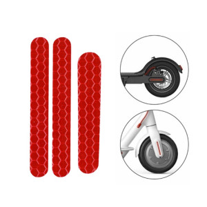 5 PCS Scooter Stickers réfléchissants Curseur Scooter ScanGuard Sticker réfléchissant pour Ninebot ES2 (rouge) SH18121239-20