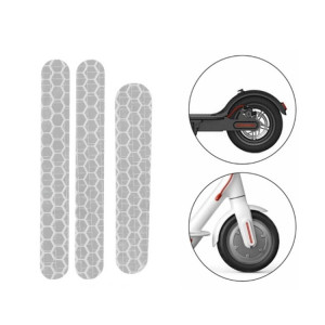 5 PCS Scooter Autocollants de curseur réfléchissant Scooter Scooter ScanGuard Sticker réfléchissant pour Ninebot ES2 (blanc) SH18131596-20