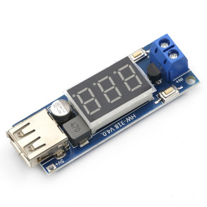 HW-318 12V à 5V Buck Module DC-DC 3A DC Module de puissance LED Voltmètre de voiture de batterie SH2596760-20