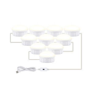 Miroir LED Miroir Miroir Beauté Légère Fill Light Hand Souvenir Capteur de capteur Avant Lumière avant: 10 ampoules (blanc naturel) SH603A1556-20