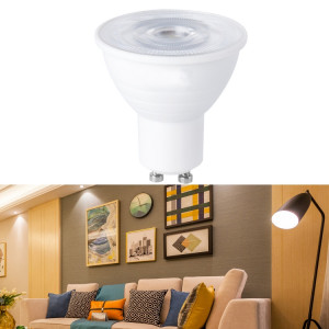 4 PCS LED Coupe lumineuse 2835 Patch Économie d'énergie Bulbe Gobelet en aluminium, puissance: 5W 6eads (couverture transparente GU10 (lumière chaude)) SH901B1639-20