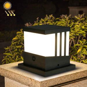Lampe Solaire Extérieure Étanche Tête De Colonne Lampe De Paysage De Cour (Noir) SH301A1057-20