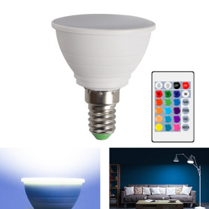 Économie d'énergie de décoloration de l'ampoule de décoloration de l'énergie 15 couleurs de la décoration de fond de la décoration de fond, de style: lait buveur laiteux E14 (White RVB) SH703A460-20
