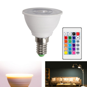 Économie d'énergie de décoloration de la lumière de décoloration de l'énergie Maison 15 couleurs de la décoration de fond de fond, style: couvercle transparent E14 (RVB blanc chaud) SH707B1101-20