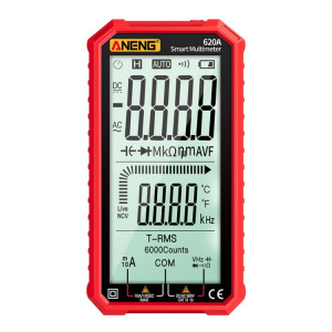 Aneng 620A Multimètre numérique Smart Smart Smart (Rouge) SA201B1969-20