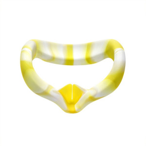 VR Silicone Eye Cover Cover anti-sueur et décontamination couleur VR lunettes de protection pour Oculus Quête 2 (Jaune blanc) SH401C439-20