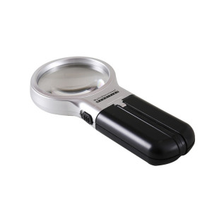 TH7006 Miroir à loupe pliante multifonctions avec lampe LED maintien du support à double usage Réparation de lecture Acrylique 3 fois Loupe SH2634826-20