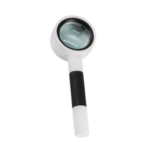 3 PCS Loupe de lecture à la main Loupe de verre Lentille de verre Poignée anti-dérapée Vieux-Homme Lecture de la réparation Loupe Loupe, Spécifications: 37mm 16 fois (Blanc Blanc) SH31011044-20
