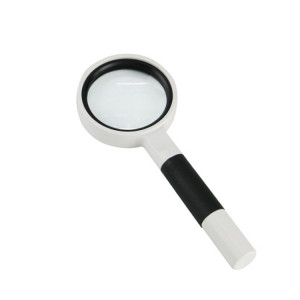 3 PCS Loupe à la main Loupe à main Loupe de verre Poignée anti-dérapante Vieux Homme Lecture de la réparation Loupe Loupe, Spécifications: 50mm 7 fois (Blanc Blanc) SH31031221-20
