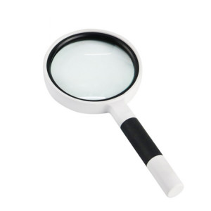 3 PCS Loupe à la main Loupe à la main Lentille Verre poignée anti-dérapante Vieil homme lecture Identification de réparation Loupe, Spécifications: 65mm 6 fois (Blanc Blanc) SH3105644-20