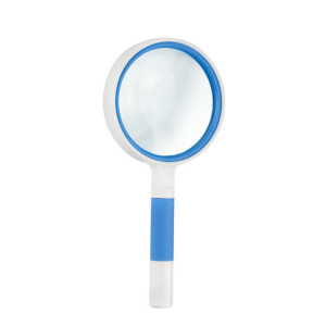 3 PCS Loupe de lecture à la main Loupe de verre Lentille de verre Poignée antidérapante Vieil homme Lecture Identification de la réparation Loupe Loupe, Spécifications: 65mm 6 fois (Blanc Blanc) SH31061345-20
