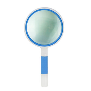 3 PCS Loupe de lecture à la main Loupe de verre Lentille de verre Anti-Skid Poignée Ancien Homme Lecture de la réparation Loupe Loupe, Spécifications: 85mm 10 fois (Bleu Blanc) SH3110445-20