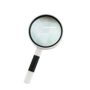 3 PCS Loupe de lecture à la main Loupe de verre Lentille de verre Poignée anti-dérapée Vieux Homme Lecture de la réparation Loupe Loupe, Spécifications: 100mm 3 fois (Blanc Blanc) SH3111903-20