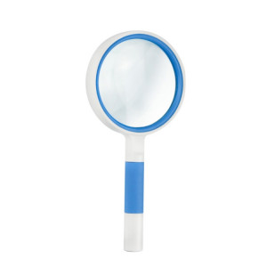 3 PCS Loupe à main Loupe à main Loupe Verre Lentille anti-dérapant Vieux-Homme Lecture de réparation Loupe Loupe, Spécifications: 100mm 3 fois (Bleu Blanc) SH3112264-20