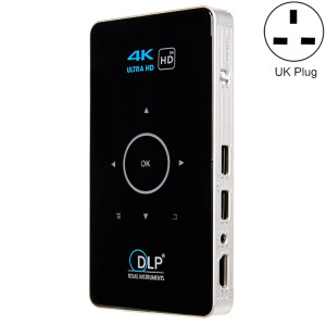 Système Android C6 1G + 8G Système Intelligent DLP HD Mini Projecteur portable Projecteur de téléphone portable HOME mobile, Plug UK (Noir) SH7903290-20