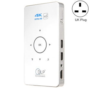 Projecteur Smart DLP HD C6 2G + 16G Android Mini Projecteur sans fil, Plug UK (Blanc) SH80071803-20