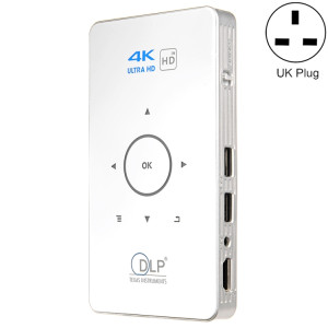 Projecteur Smart DLP HD C6 2G + 16G Android Mini Projecteur sans fil, Plug UK (Blanc) SH8007769-20