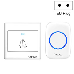 CACAZI H10 1 pour 1 sonnette intelligente sans fil sans batterie, prise : (blanc) SC502A1540-20