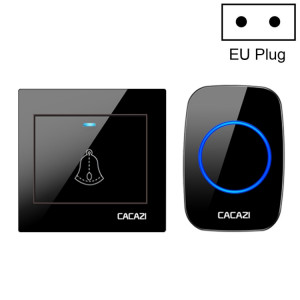 CACAZI H10 1 pour 1 sonnette intelligente sans fil sans batterie, prise : (noir) SC502B1855-20