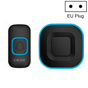 CACAZI V028F Sonnette de musique sans fil sans batterie, prise : (noir) SC602A600-20