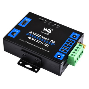 Serveur série de qualité industrielle Waveshare RS232/485 vers port réseau WiFi/Ethernet RJ45 SW3001641-20