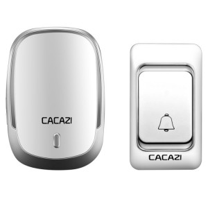 CACAZI Smart Etanche Musique Sans Fil Sonnette Multifonctionnel Téléavertisseur, Taille: (Argent) SC102B1953-20