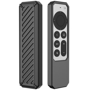 2 PCS Télécommande Couverture de protection silicone anti-goutte tout compris, modèle applicable: pour Apple TV 4K 2021 (Noir) SH501A918-20