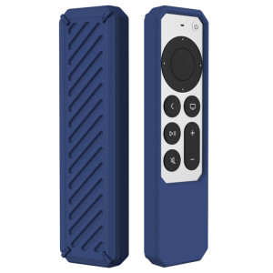 2 PCS Télécommande Couverture de protection en silicone anti-goutte tout compris, modèle applicable: pour Apple TV 4K 2021 (bleu foncé) SH501B531-20