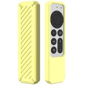 2 PCS Télécommande Couverture de protection en silicone anti-goutte Tout compris, modèle applicable: pour Apple TV 4K 2021 (Jaune) SH501E512-20