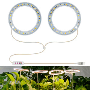 Lampe de croissance de plante LED spectroscopie complète Timing intelligent Remplissage intérieur Remplissage de la lumière Lampe centrale, Puissance: Deux Tête (Sunshine) SH402A1701-20